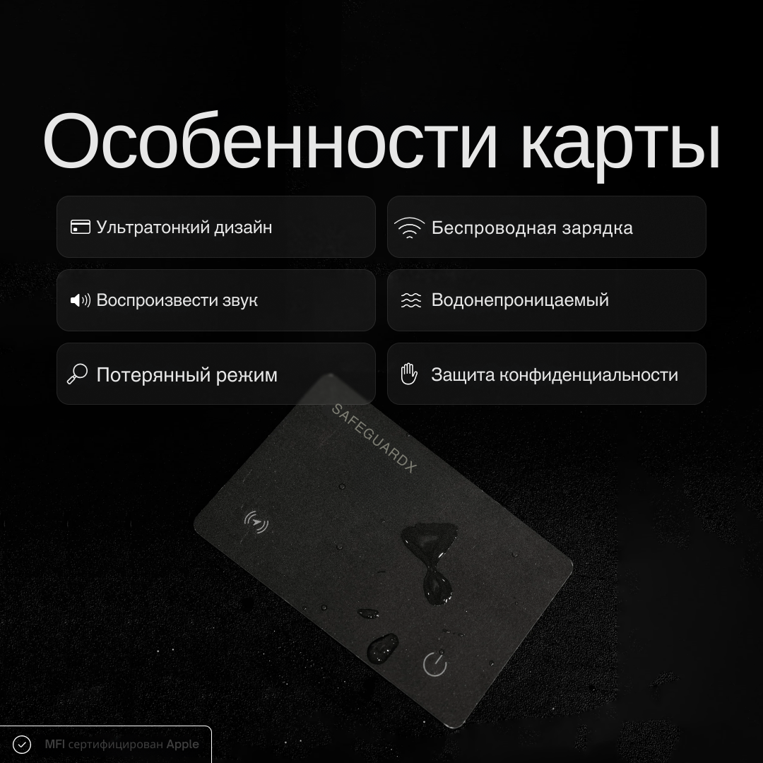 SafeGuardX Tracking Card