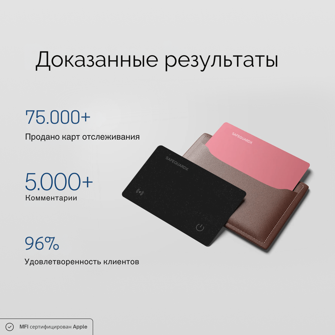 SafeGuardX Tracking Card